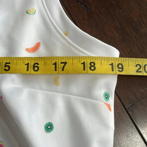Lady Hagen Sleeveless Golf Polo shirt White Fruit print Size M NWT Tennis Active - Picture 8 of 12